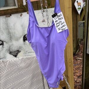 L.L. Bean Women's Purple One-Piece Swimsuit size 26+